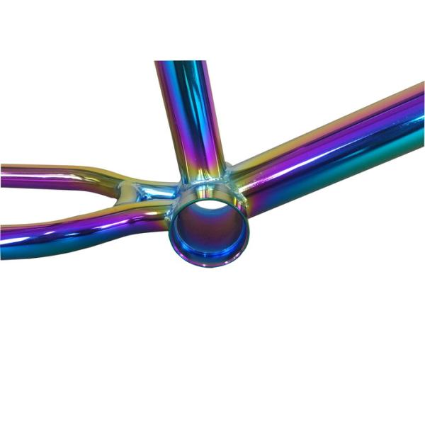 Rainbow Frame Chrome BMX Frame , Oil Slick Colorful Custom BMX Bike Parts