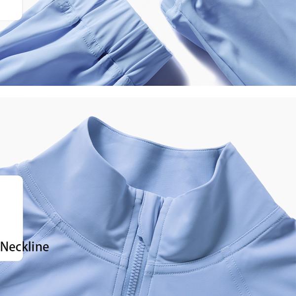 Equestrian Long Sleeve Horse Riding Tops High Neck Lock Zipper 4 Colors