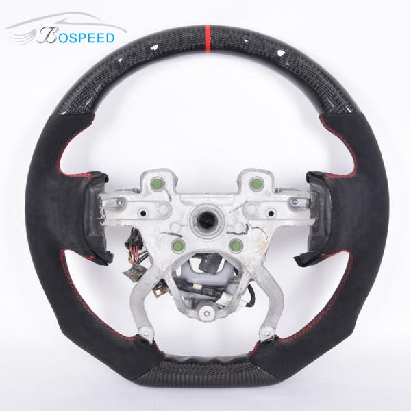 350mm Real Black Cadillac Ct6 Steering Wheel Carbon Fiber Alcantara