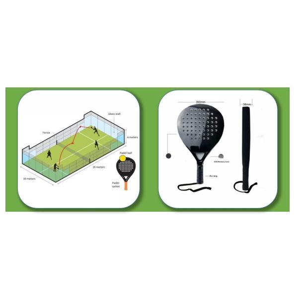 PU Grip Beach Tennis Racket Carbon Fiber Design Your Own Paddle