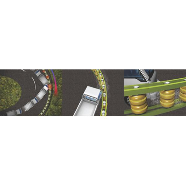 Tunnel Portal Roller Crash Barrier , Guardrail Safety Rolling Guard Barrier