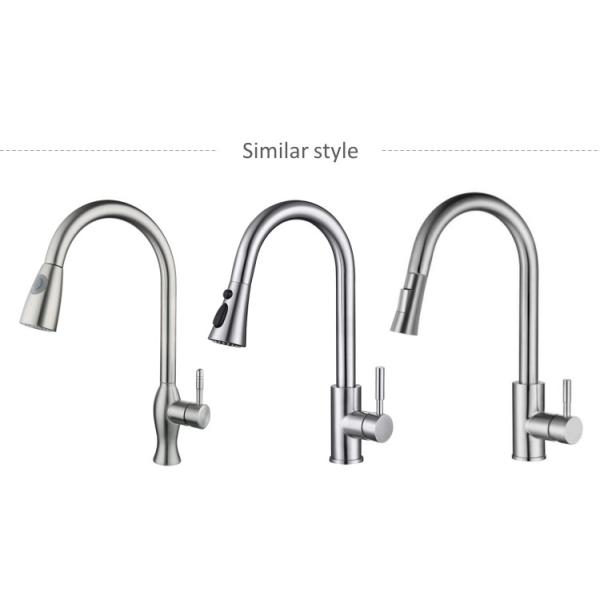 PVD NANO Single Handle Pull Down Kitchen Faucet Tap Brushed Mixer