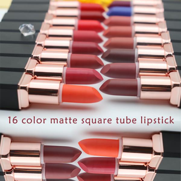 16C Color Matte Lip Stick 8×2cm Wesson Beauty Waterproof Lipstick
