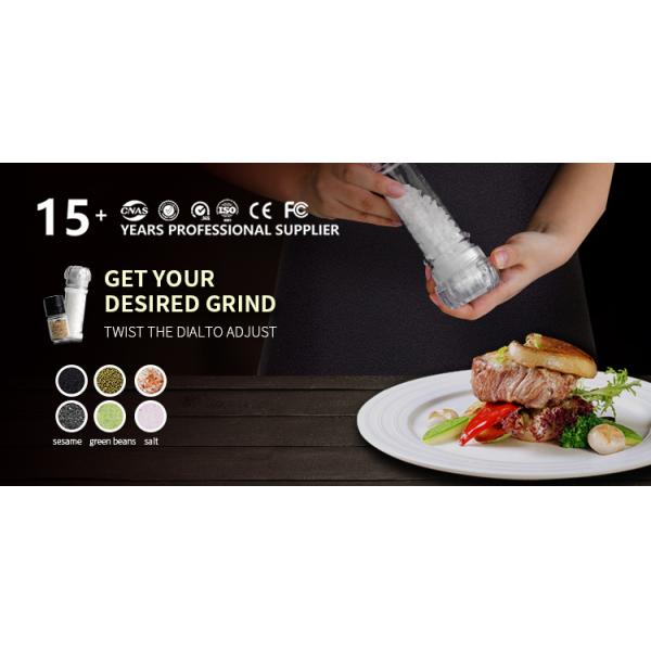 Best Price Manual Disposable Spice Salt Pepper Mill, Wholesale 80ml 100ml Glass Plastic Refillable Spice Salt Pepper Grinder