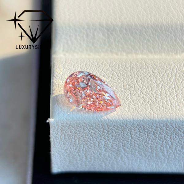 LuxuryShine 1-15CT Fancy pink Pear cut Lab Grown Diamond VVS-VS Loose Diamonds & Wedding Jewelry & Customized jewelry ﻿