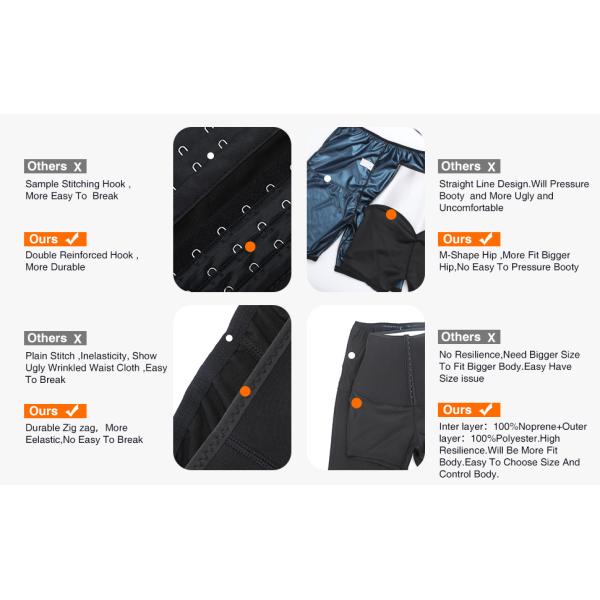 Women's Tummy Control Sauna Shorts HEXIN Free Sample Neoprene Shaper with Butt Lifter