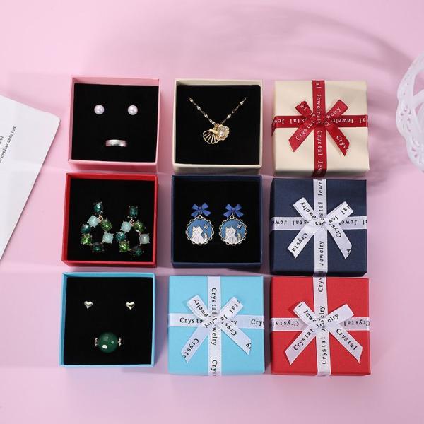 Customized Necklace Earring Jewelry Packaging Gift Paper Box Custom Paper Thickness