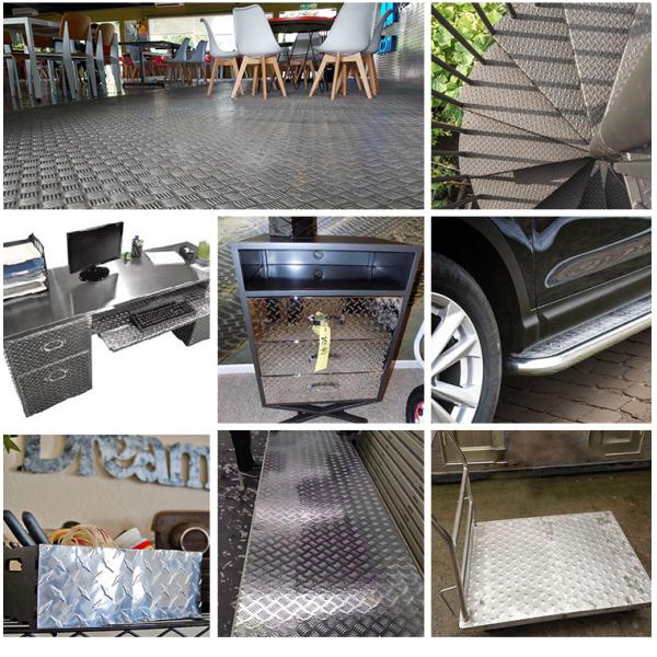 1500mm Width SS Steel Sheet 304 Stainless Steel Diamond Shaped Checkered Plates