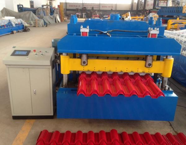 Quality Steel Step Tile Making Machinery / Glazed Tile Cold Rolled Forming Machine for sale