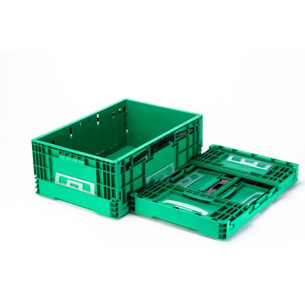 Blue Folding Container Collapsible Plastic Crate for Versatile Storage Solutions