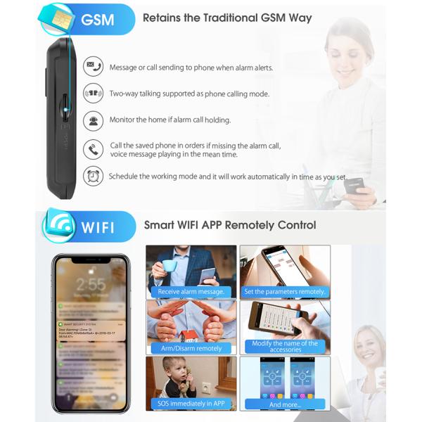 4.3 TFT Touch Tuya Pir Sensor 433Mhz Wifi Door And Window Sensor