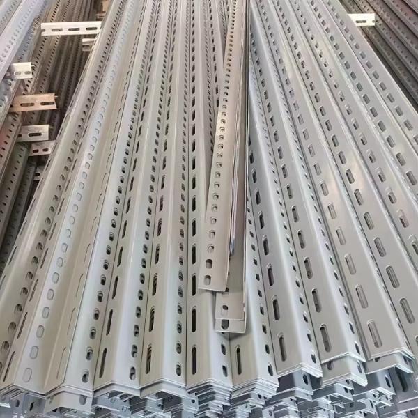 Powder Coated Light Duty Shelving Slotted Angle Metal Rack Adjustable Pitch Multi Levels