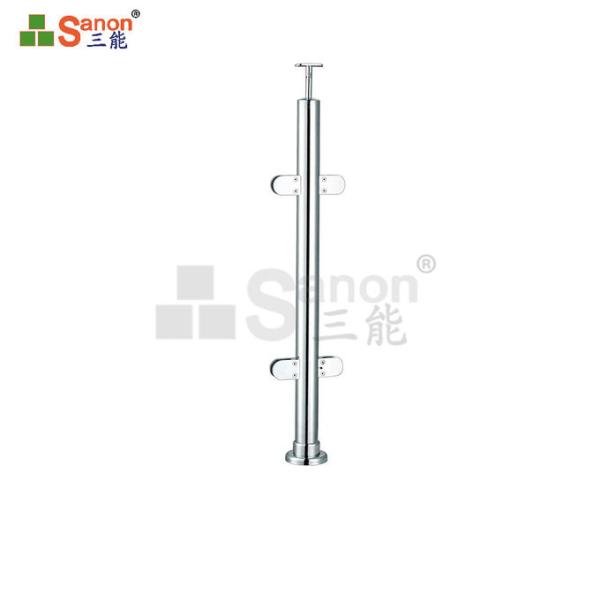 Hotel Stainless Steel Stair Posts Glass Railing Posts High Grade Material
