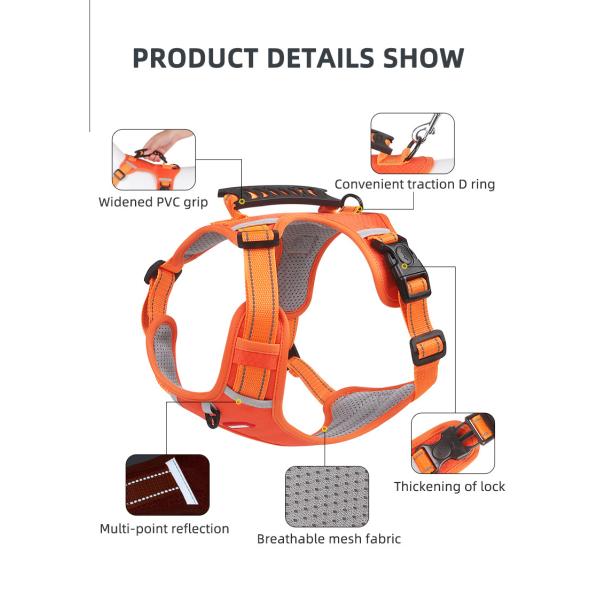 New pet chest harness vest-style reflective large dog chest harness explosion-proof dog traction rope