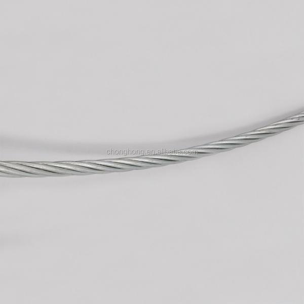 Galvanized 1 x 7 Steel Wire Strand for Messenger Wire Overhead Groundwire and Stay Wire Standard DIN Carbon Steel Grade