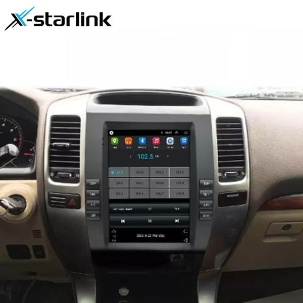 Vertical Screen Tesla Style Car Multimedia For Toyota Prado LC100 LC120 2002-2009