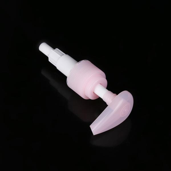 24/410 Ribbed Lotion Pump for Liquid Dispenser in Pink Color