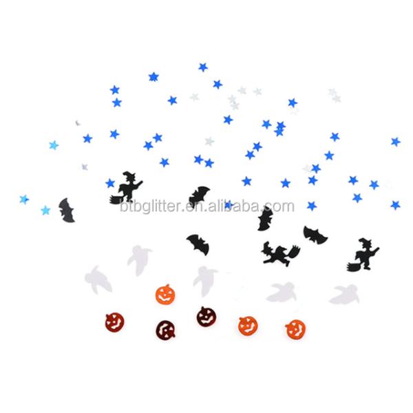 Add Some Fun to Your Toys Collection with Colourful Glitter Mix of Star Pumpkins Ghost Witches Hat Bat Halloween Shapes