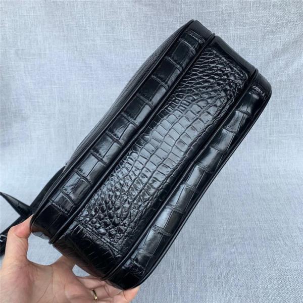 Exotic Real Alligator Skin Men Single Shoulder Bag Authentic Real Crocodile Leather Satchels Purse Male Messenger Bag