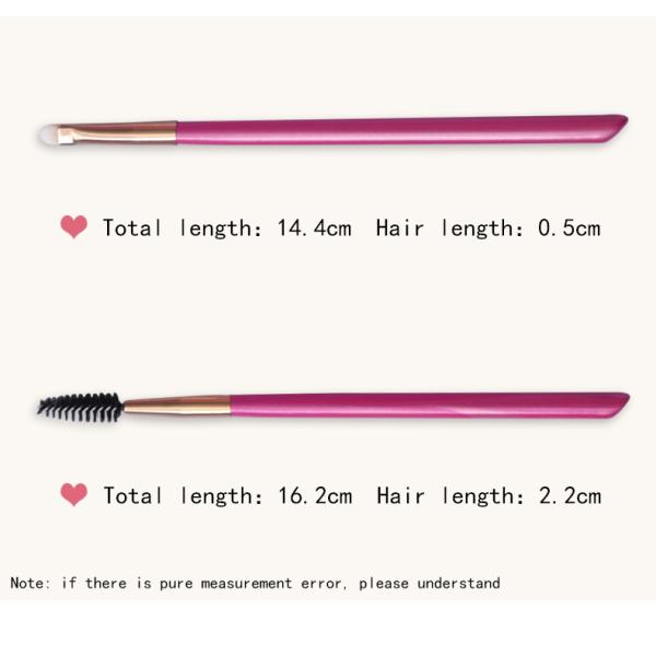 9 Pieces Glitter Pink Pretty Pink Makeup Brush Collection Skin Like Finish