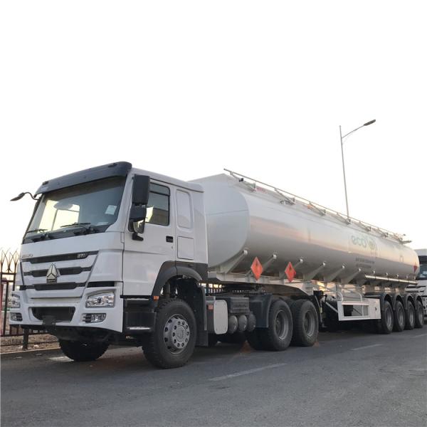 Carbon Steel Customized Fuel Tanker Semi Trailer / Tractor Trailer Tanker