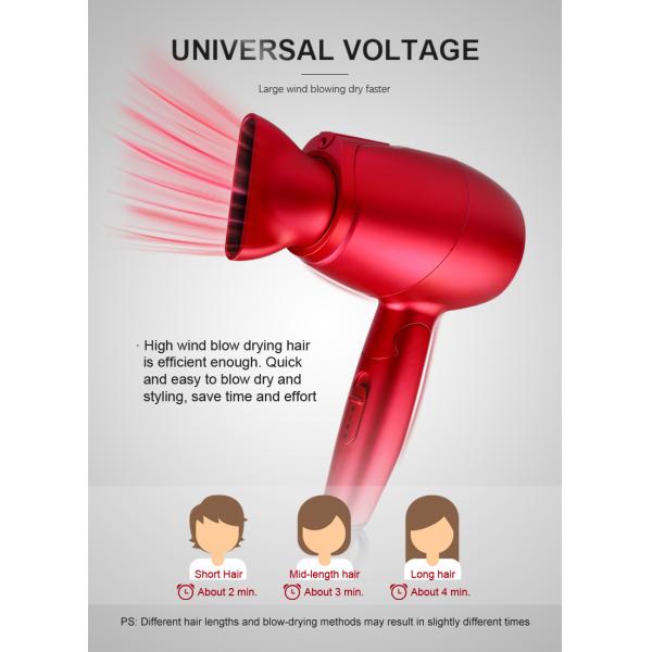 Dual Voltage 110-240V Hair Blow Dryer Travel With Folding Handle