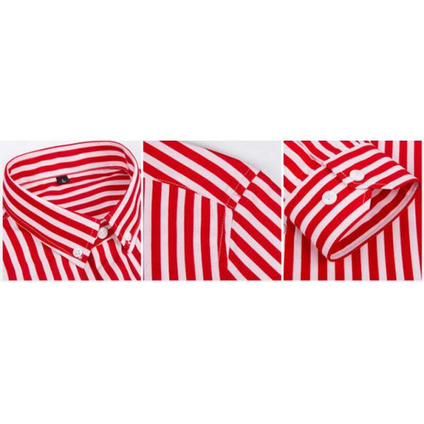 Striped Custom Men Work Shirts Tailored Dress Shirts Multi Color Optional