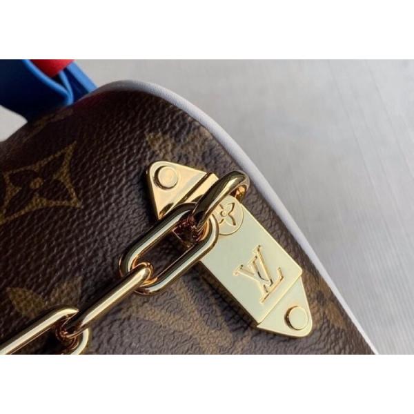 Monogram Printing Leather Chain Casual Handbags Shoulder Bags With Zipper Opening