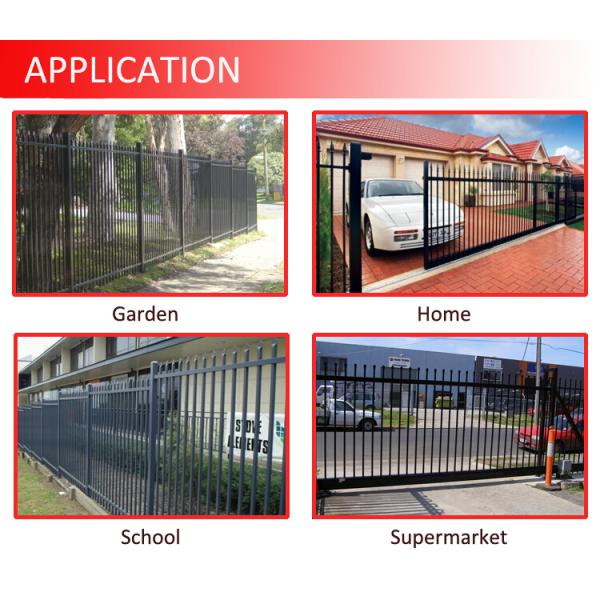 Australia market tubular spear top security Garrison fence / security metal fence / steel fence