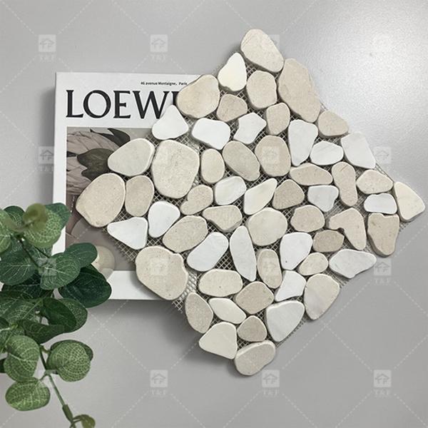 305x305mm Natural Pebble Stone Mosaic Tile For Bathroom Wall And Floor