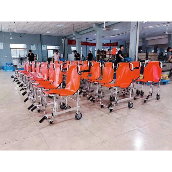 190 X 55 X 92CM Folding Ambulance Stretcher Trolley 40kg Height Adjustable Automatic Boarding