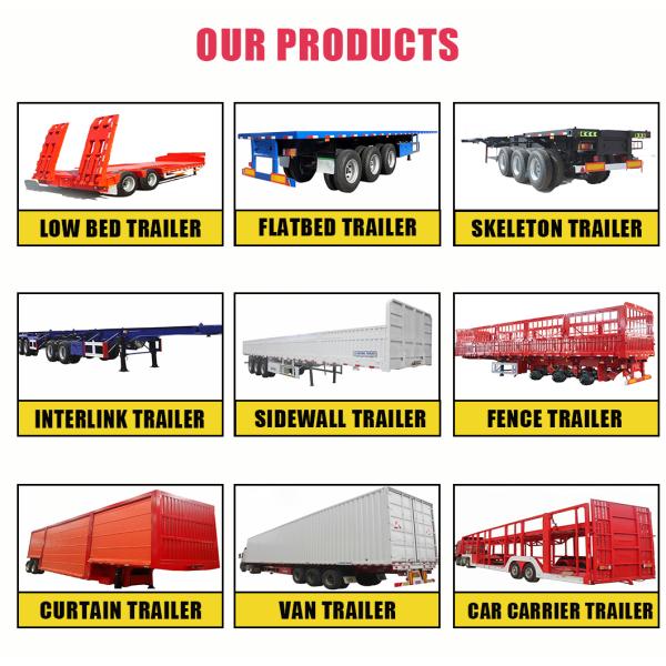 Heavy Duty 2/3/4 Axles 40-80FT Flatbed Semi Truck Trailer Flatbed Semi Trailer Flatbed Truck Trailer Flatbed Trailer for Sale