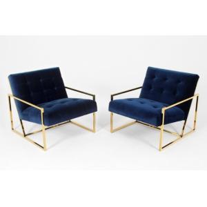 2018 nice velvet button wood stainless steel frame single chair