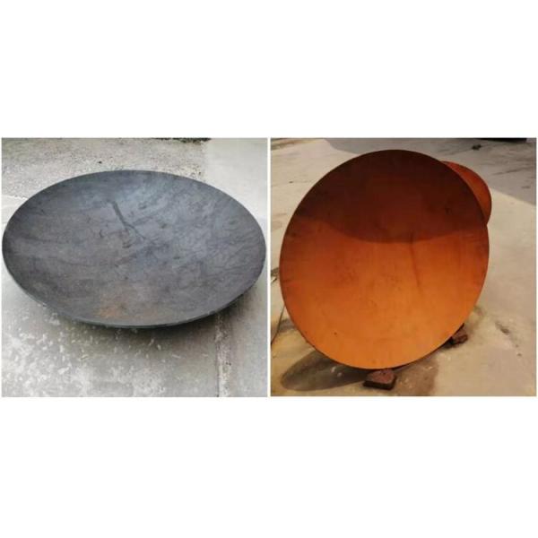100cm Outdoor Large Round Corten Steel Metal Water Bowl For Water Feature
