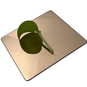 China Super Mirror AISI 304 304L Rose Gold Decorative Stainless Steel Sheet Metal on sale
