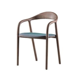 Cheap Contemporary Ash Wood Dining Chair with Leather Fabric Cushion wholesale