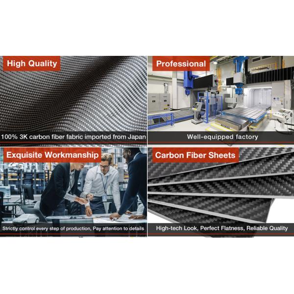 Mirror-Like Finish Two Sided Carbon Fiber Gloss Twill Sheet - 12" X 24" X 1/16"