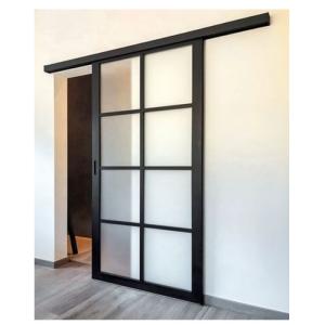Cheap Customized Affordable Steel Sliding Glass Barn Door wholesale