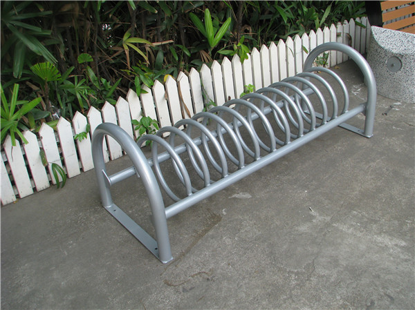 Powder Coated Steel Bike Parking Racks , Bicycle Parking Stand ISO9001 Certificate