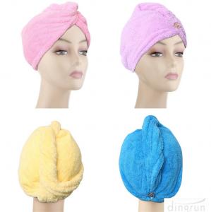 Cheap Microfiber Hair Drying Towels Fast Drying Long Hair Wrap Absorbent Twist Turban wholesale