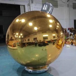 Cheap Big PVC Ornament Christmas Mirror Ball Shiny Balls Inflatable Mirror Balloon For Decoration wholesale