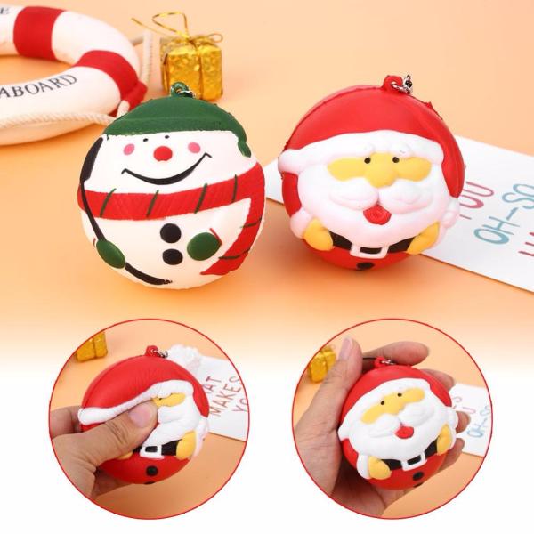 Slow Rising Santa Clause Snow Man Squeeze Stress Ball Christmas Squishy Toys