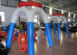 Cheap Tall Airtight Inflatable Basketball Game , Outdoor Game Inflatable Basketball Hoop 2.2mH wholesale