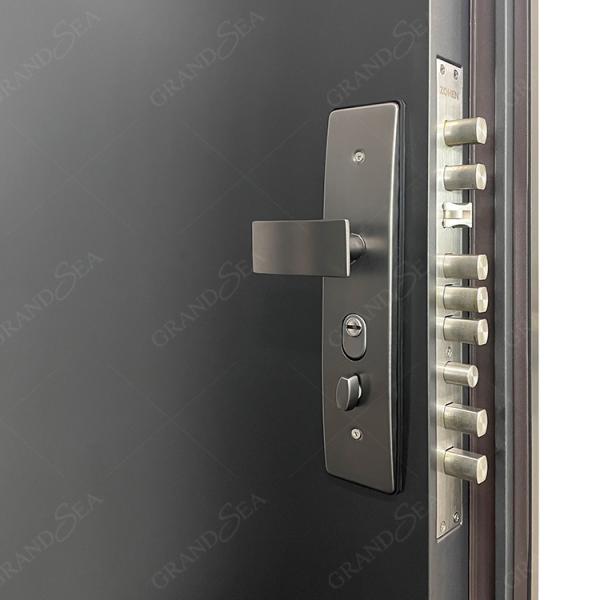 Modern Style High Quality Cast Steel Easy Pattern Power Coated Surface Swing Door for Villa
