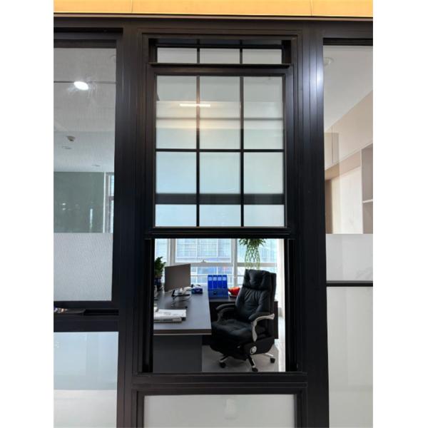 Vertical Sliding Tempered Glass Double Hung Windows With Stainless Steel Screen Netting