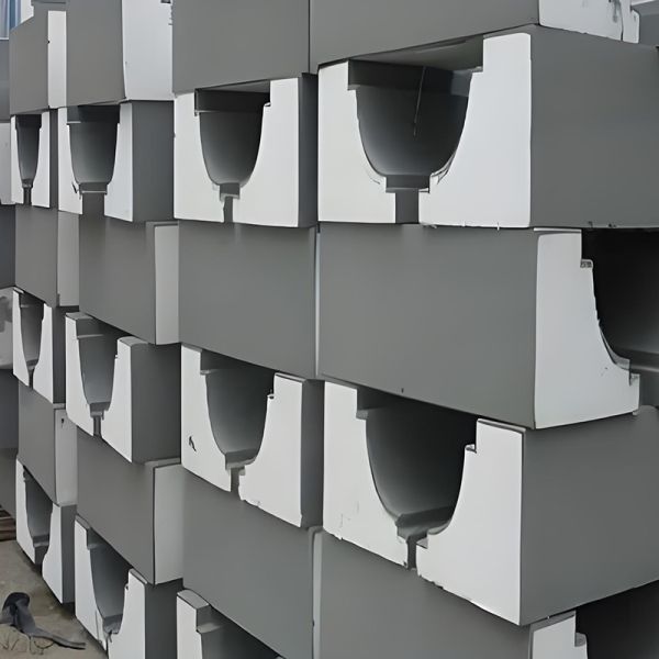 2.4m Flat And Carved Exterior Cornice Profiles Wall Decoration Eps Foam Molding 10mm~600mm