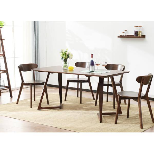 Commercial Custom Made Furniture Restaurant Table And Chairs Wooden Material