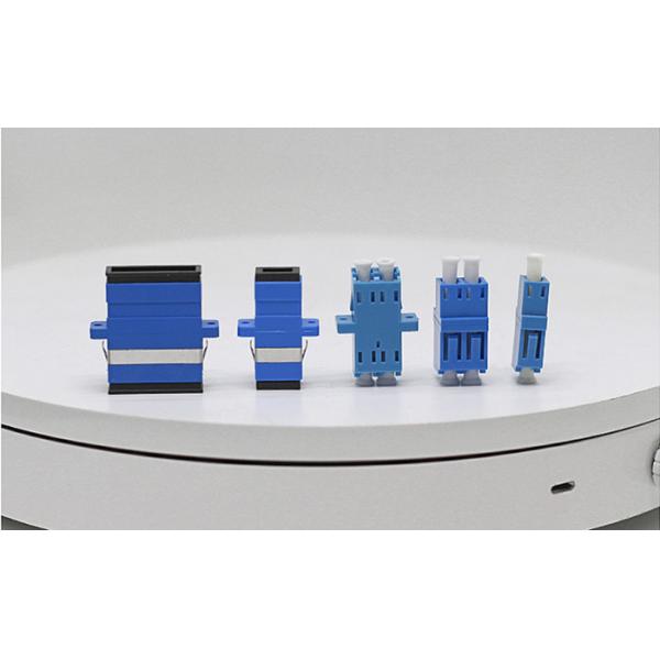 Multi Mode Beige Fiber Optic SC SC Duplex Coupler With Flange