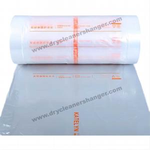 China LDPE Material Poly Dry Cleaners Poly Bags On Roll Eco Friendly on sale