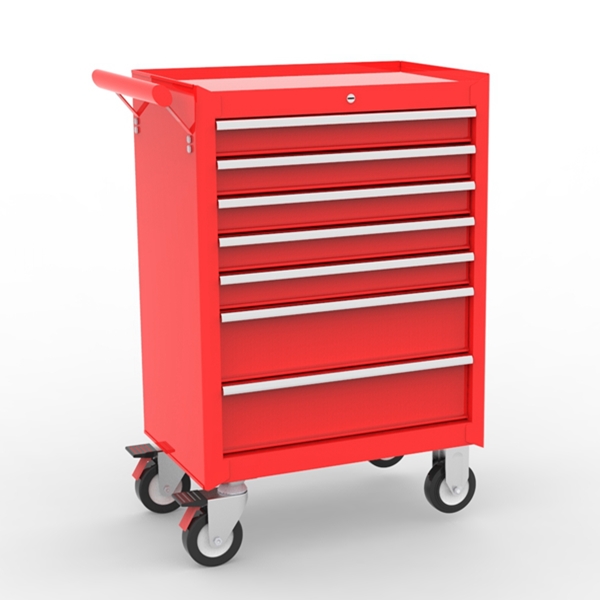 Red 7 Drawers Mobile Workshop Tool Storage Cabinets